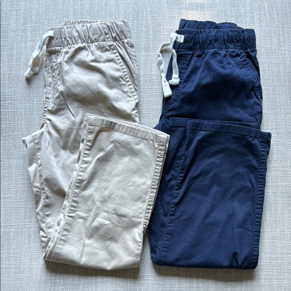 Cat & Jack Beige and Navy Straight Leg Chino Set of 2